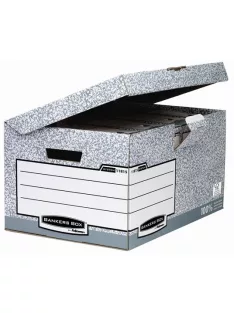   FELLOWES Csapófedeles archiválókonténer, "BANKERS BOX® SYSTEM by FELLOWES®", szürke