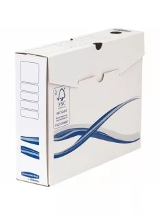   FELLOWES Archiválódoboz, A4, 80 mm, FELLOWES "Bankers Box Basic", kék-fehér