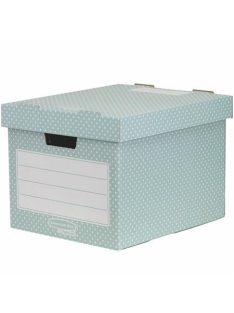   FELLOWES Tároló doboz, karton, 33,3x28,5x39 cm FELLOWES, "Style", zöld-fehér