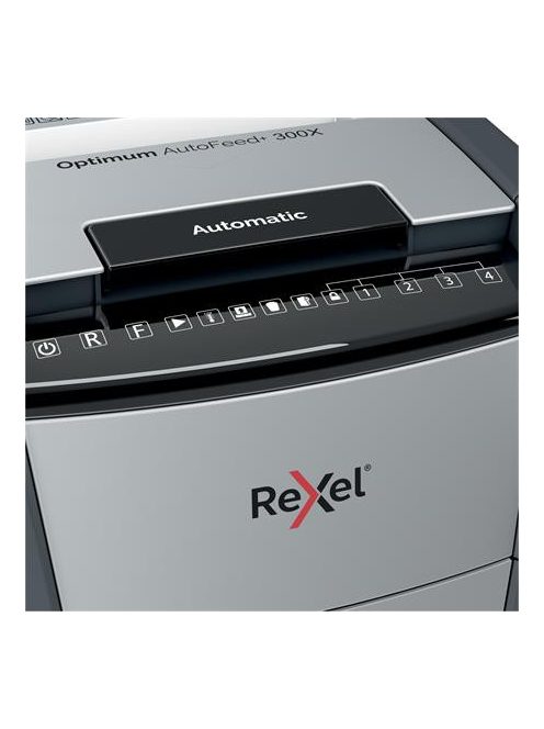 REXEL Iratmegsemmisítő, konfetti, 300 lap, REXEL, "Optimum AutoFeed+ 300X"