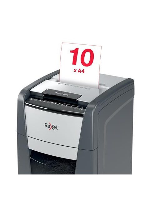 REXEL Iratmegsemmisítő, konfetti, 300 lap, REXEL, "Optimum AutoFeed+ 300X"