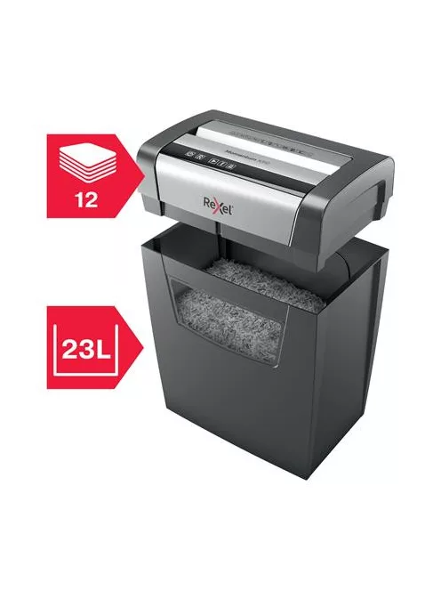 REXEL Iratmegsemmisítő, konfetti, 12 lap, REXEL, "Momentum X312"