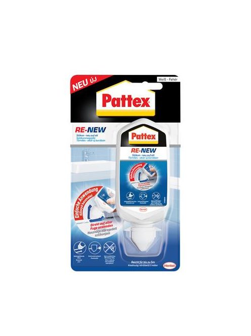 HENKEL Szilikon felújító, 80 ml, HENKEL "Pattex Re-New", fehér