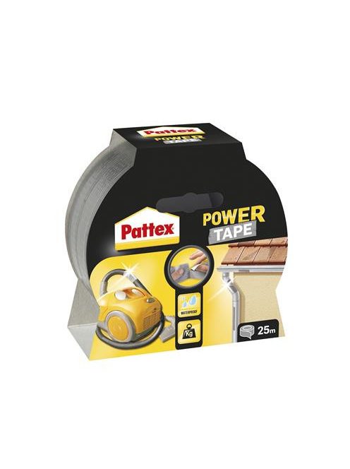 HENKEL Ragasztószalag, 50 mm x 25 m, HENKEL "Pattex Power Tape", ezüst