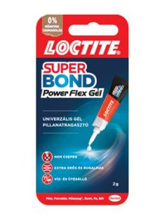   HENKEL Pillanatragasztó gél, 2 g, HENKEL "Loctite Super Bond Power Flex Gél"