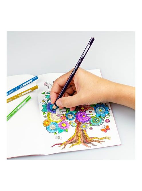 KORES Színes ceruza készlet, háromszögletű, KORES "Triangular", 12 különböző szín