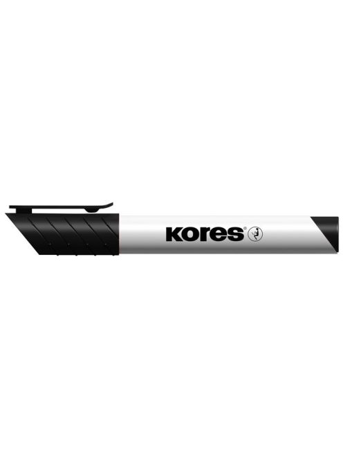 KORES Tábla- és flipchart marker, 1-3 mm, kúpos, KORES "K-Marker", fekete