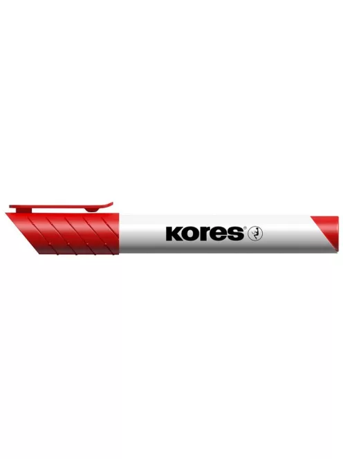 KORES Tábla- és flipchart marker, 3 mm, kúpos, KORES "K-Marker XW1", piros