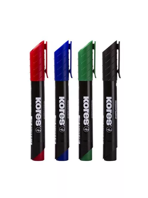 KORES Alkoholos marker, 3-5 mm, kúpos, KORES "K-Marker XP1", 4 különböző szín