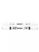 KORES Dekormarker készlet, akril, 1-2 mm, kétvégű, KORES " K-Kreative", 2 különböző szín