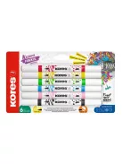 KORES Dekormarker készlet, akril, 1-2 mm, kétvégű, KORES " K-Kreative", 6 különböző szín