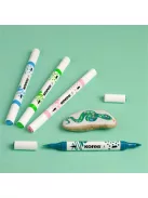 KORES Dekormarker készlet, akril, 1-2 mm, kétvégű, KORES " K-Kreative", 6 különböző szín
