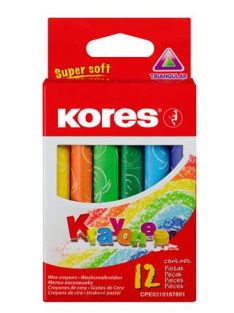   KORES Zsírkréta, háromszögletű "KORES", 12 darabos