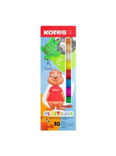 KORES Gyurma, 200 g, 10 szín, KORES "Plastilina"