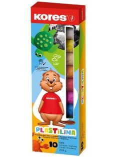 KORES Gyurma, 200 g, 10 szín, KORES "Plastilina"