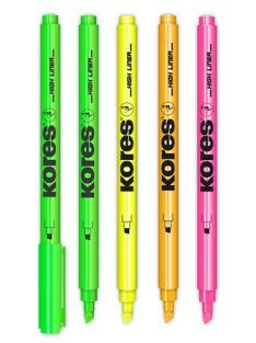   KORES Szövegkiemelő készlet, 0,5-3,5 mm, KORES, 4 különböző szín