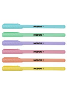   KORES Golyóstoll, 1,0 mm, kupakos, háromszögletű, KORES "KOR-M Pastel", kék