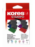 KORES Bélyegzőpárna, 110x70 mm, KORES "Stampo", fekete