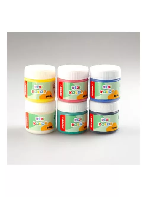 KORES Ujjfesték, KORES "Dedi Kolor", 6 féle szín
