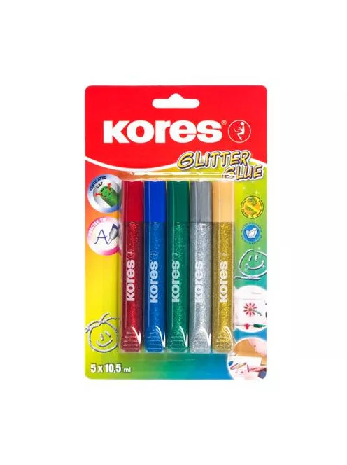 KORES Csillámos ragasztó, pasztell, KORES