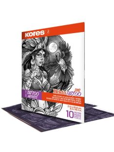   KORES Indigó tetováláshoz, 21,5 x 26,8 cm, KORES "Tattoo", 10 lap