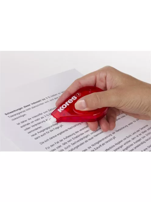 KORES Hibajavító roller, 4,2 mm x 15 m, KORES "Roll On", piros