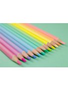KORES Színes ceruza készlet, háromszögletű, KORES "Kolores Pastel", 12 pasztell szín