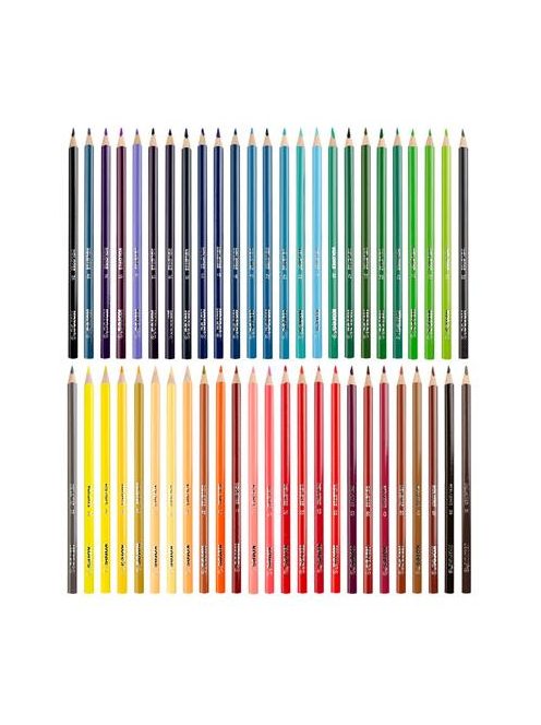 KORES Színes ceruza készlet, háromszögletű, KORES "Triangular", 50 különböző szín