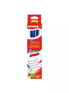   KORES Postairón, háromszögletű, KORES "Twin", kék-piros
