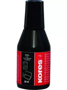 KORES Bélyegzőfesték, 28 ml, KORES, fekete