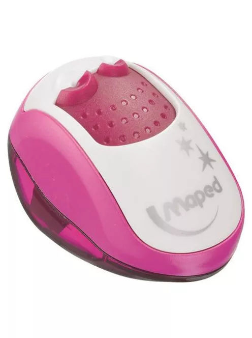 MAPED Hegyező, kétlyukú, tartályos, MAPED "Clean", vegyes színek