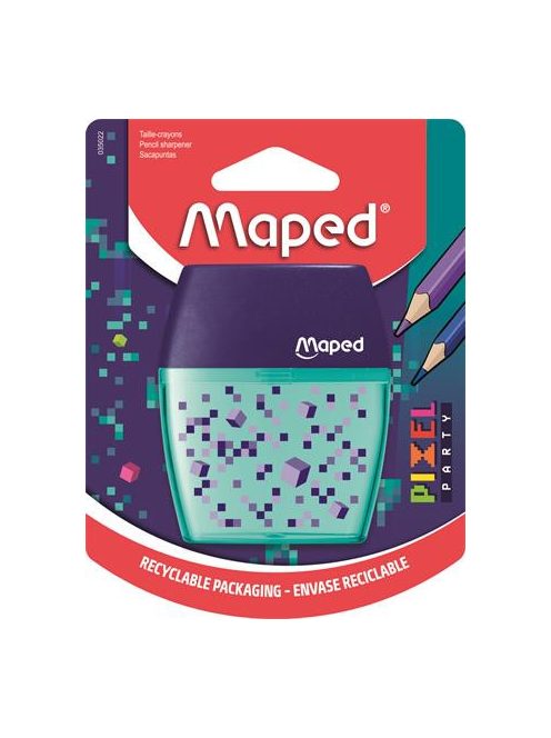 MAPED Hegyező, kétlyukú, tartályos, MAPED "Pixel Party Shaker"