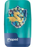 MAPED Hegyező és radír, kétlyukú, tartályos, pótradírral, MAPED "Connect Dragon", sárkány