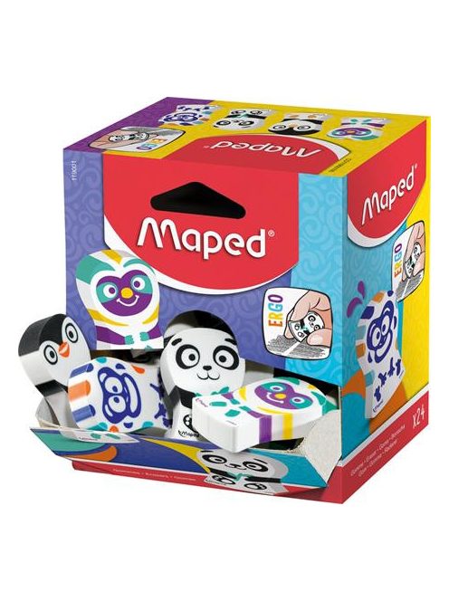 MAPED Radír display, vegyes minták, MAPED "Ergo Fun Multicolor"