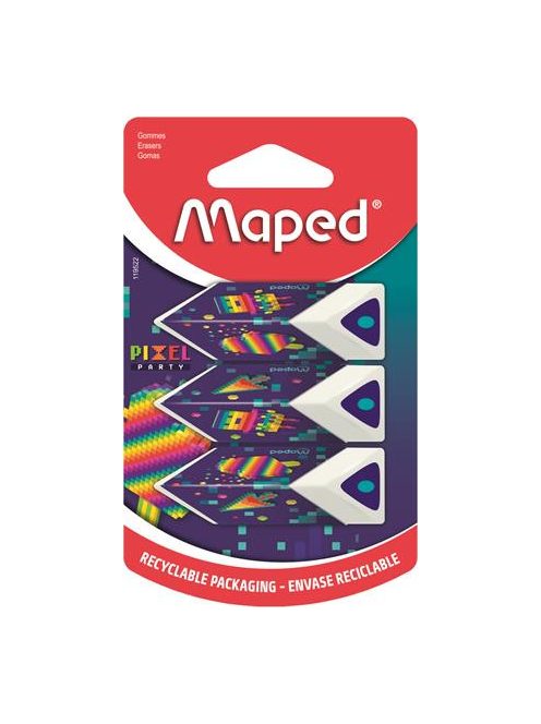 MAPED Radír, MAPED "Pixel Party Pyramid ", 3 darab