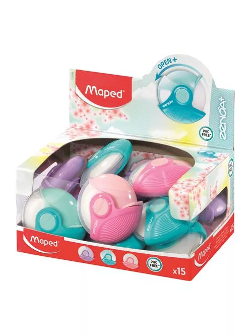 MAPED Radír display, MAPED "Zenoa Plus", pasztell színek