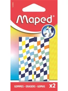   MAPED Radír, kockamintás, MAPED „Checkerboards”, vegyes minták, 2 db
