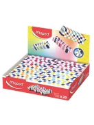 MAPED Radír display, kockamintás, MAPED „Checkerboards”, vegyes minták