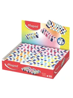   MAPED Radír display, kockamintás, MAPED „Checkerboards”, vegyes minták