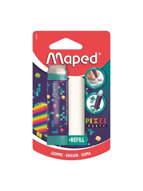 MAPED Radírstift, pótbéllel, MAPED "Pixel Party"