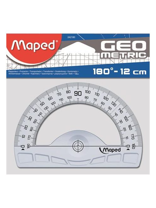 MAPED Szögmérő, műanyag, 180°, MAPED "Geometric"