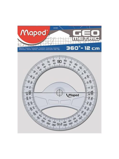 MAPED Szögmérő, műanyag, 360°, MAPED "Geometric"