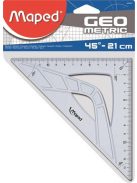 MAPED Háromszög vonalzó, műanyag, 45°, 21 cm, MAPED "Geometric"
