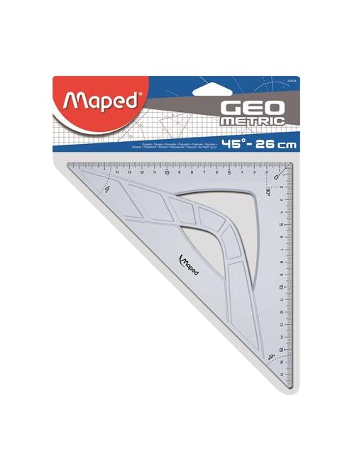 MAPED Háromszög vonalzó, műanyag, 45°, 26 cm, MAPED "Geometric"