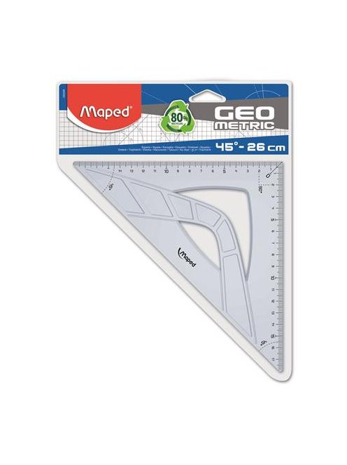 MAPED Háromszög vonalzó, műanyag, 45°, 17 cm, MAPED "Geometric"