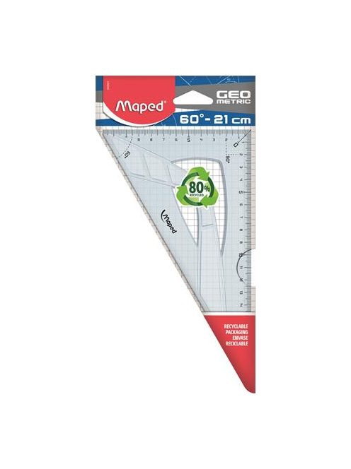 MAPED Háromszög vonalzó, műanyag, 60°, 20 cm, MAPED "Geometric"