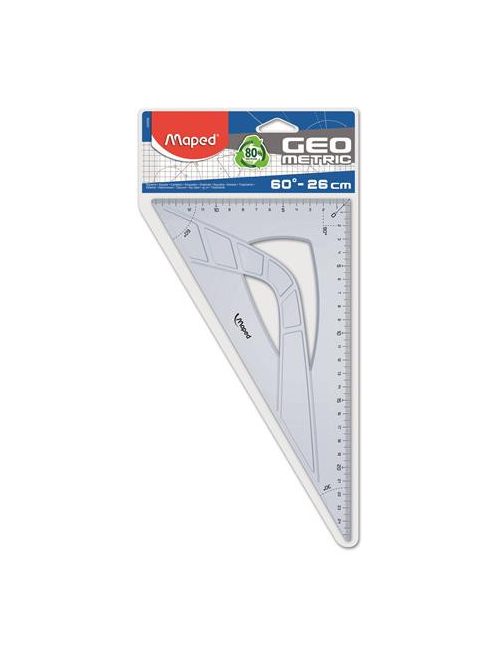 MAPED Háromszög vonalzó, műanyag, 60°, 25 cm, MAPED "Geometric"