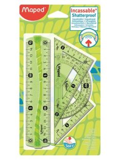   MAPED Vonalzókészlet, kicsi, műanyag, hajlítható, 4 darabos, MAPED "Flex"