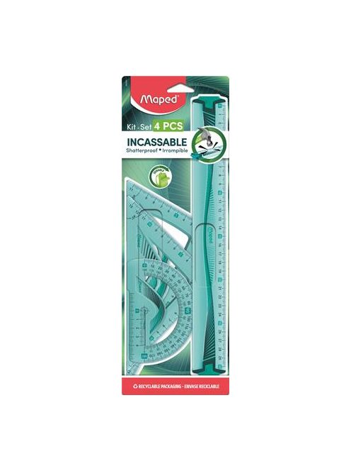 MAPED Vonalzókészlet, műanyag, hajlítható, 4 darabos, MAPED "Flex"