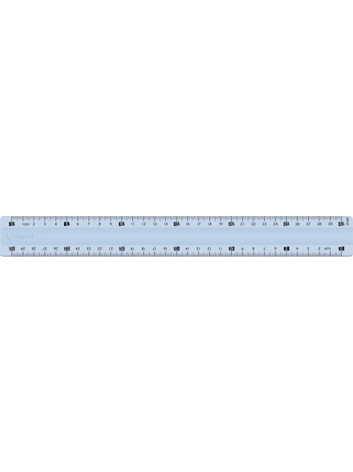 MAPED Vonalzó, műanyag, törhetetlen, 30 cm, MAPED "Study Unbreakable", vegyes színek